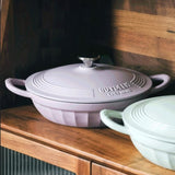 BUYDEEM CP581 Enameled Cast Iron Dutch Oven Purple V943-CP581-28CM-PURPLE