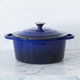 26cm Enamelled Cast Iron French Oven Casserole - Blue V196-CIC26B