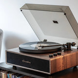 Crosley Stave 2-Speed Bluetooth Record Player Turntable with Built-in Speakers, Walnut V398-CR6046A-WAGL4