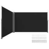 VEVOR Side Awning, 180X600cm Aluminum Outdoor Privacy Screen, 280g Polyester Water-proof V952-ZYPF180X600CMBK01V0