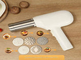White Wireless Handheld Electric Pasta Maker Rechargeable Dough Extruder with 5 Nozzles for V888-ELOSUNG43922