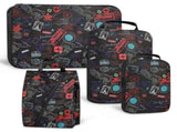 Compression Packing Cubes with Shoe Bag Foldable Luggage Storage Organizer V1263-JX-4366