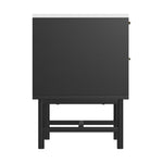 Artiss Bedside Table 2 Drawers - Black FUR-S-BS-03-WHBK