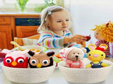 6 Sets Small Gifts Empty Bulk Woven Cotton with Bags Ribbons Easter Rabbit Candy Eggs V1258-DP02-C-3172