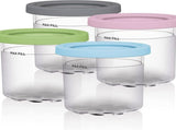 Containers Replacement for Pints and Lids - 4 Pack 16oz, Compatible with Series Ice Cream Maker, V1192-AZ-W-11887