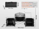 Camping Kitchen Table, Folding Outdoor Cooking Table with Storage Carrying Bag, Aluminum Cook V952-DFBKYDCFHSHSBD243V0