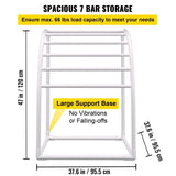 Outdoor Towel Rack Pool Towel Rack 7 Bar Curved White Freestanding Patio V952-MJJBSSXGBDDW79AY5V0
