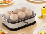 Electric Egg Boiler - Egg Boiler 6 Eggs - Made of Stainless Steel - Intelligent Steamer with V1188-ZXY-10441
