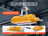 Permanent Magnetic Lifter, 400 kg Pulling Capacity, Heavy Duty N42 Neodymium Lifting Magnet with V952-UXYCXP880LBS7321O001V0
