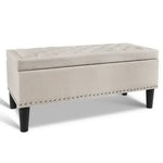 Artiss Storage Ottoman Blanket Box 96cm Linen Taupe OTM-A1-H13-TA