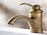 Vintage Sink Faucet Bathroom, Bathroom Faucet Antique Brass, Cold Hot Mixer Vintage Vanity Tap, V1369-AZ3-W-04167