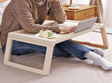 Laptop Bed Desk PP Folding Simple Downward Grooved Design Lap Desk Bed Table with Charging Hole for V1294-YM0716-3116220007013