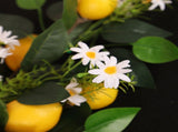 Artificial Lemon Teardrop Wreath Wall Hanging Teardrop Lemon Fruit Wreath Artificial Lemon Swag V1294-YM0714-211231XU01-2