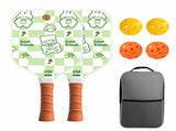 Kids Pickleball Paddle Set with Cooling Towel , Cartoon Junior Paddles, Carry Bag and V888-ELOSUNG54128