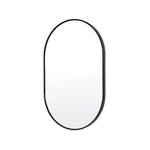 Wall Mirror Oval Aluminum Frame Bathroom 50x75cm BLACK V274-FT-BM-ALUOV-BK5075