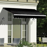 Motorised Outdoor Folding Arm Awning Retractable Sunshade Canopy Black 3.0m x 2.5m V63-842841