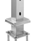 VEVOR Cable Railing Post, 42" x 2" x 2" Steel 30&deg; Angled Hole Stair Railing Post, 12 Pre-Drilled V952-1JZLGZ1067556VUN5V0