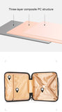 Black Mini 16-Inch Password-Protected ABS Storage and Carry-On Luggage Box Front-Opening Cosmetic V888-ELOSUNG13509