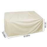 Outdoor Patio loveeat Cover 2 Seater Waterproof Furniture Cover for Bench Sofa Ss Heavy Duty V1370-AZ4-09407