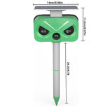 Animal Repellent Outdoor,Ultrasonic Pest Repeller with Motion, Light Sensor and Sound for V1192-AZ-W-10765