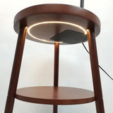 Naples Tripod Floor Lamp Shelf Storage Drawer Bed Side Table Light w/ USB Charger V563-75177