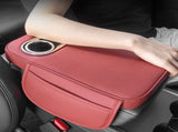 Car Armrest Cushion With 2 Cup Holder And Side Pocket Pu Leather Black V1189-LWWAL-20260327-04357