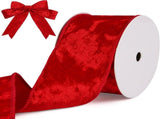 10 Yards Red Velvet Ribbon Christmas Wired Ribbon for Christmas Tree Wreath Bow Craft Gift Wrapping, V1237-ZY00B0FGV3VYYP