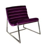 Glorie Plum Velvet Sofa Accent Chair ArmChair V1041-JMC-1060PLUM