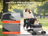 Pet Stroller, 20KG Weight Capacity, Foldable Dog Stroller Cart, 4 Wheels Cats Stroller with Mesh V952-CWTCCGK4QSHSAWPRUV0