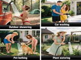 Portable Camping Shower, 6000mAh Rechargeable Outdoor Shower Pump 4 Spray Modes & Speeds, Ipx7 V1107-132-60873-GRY1