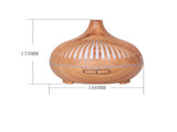 (2-Pack) 550ml Wood-Grain Ultrasonic Aroma Diffuser and Humidifier with 7-Color LED Night Light and V1265-AU-178-SHENMU-2
