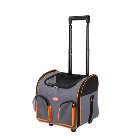 Pet Trolley Dog Cat Puppy Travel Wheeled Cart Portable Foldable Carrier Orange V238-SUPDZ-32884021428304