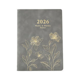 2026 PU Weekly Planner with Dated Pages Refillable 6 Rings Leather Binder Academic Journal Notebook V1192-AZ-W-23284
