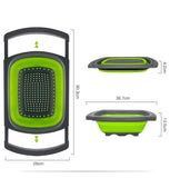 Collapsible Silicone Colander with Extendable Handles V1237-ZY-818-045
