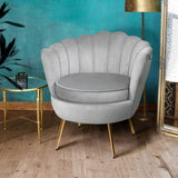 Artiss Armchair Velvet Grey Callista UPHO-5002-VEL-GY