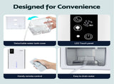 DEVANTI 2000ml Portable Dehumidifier Moisture Absorber Home Bedroom Quiet Remote DH-2800B-WH