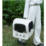 Pet Backpack Carrier for Dogs Cats Breathable Lightweight Oxford Fabric, 3D Pressure Relief, Front V1232-SJB-MM-003