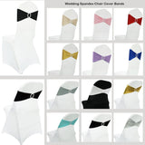 Spandex Chair Sashes Bands 50PCS Stretch Chair Ties Bows with Buckle Slider for Wedding Party V1258-DP02-C-1408