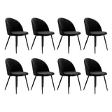 Levede 8x Dining Chairs Kitchen Cafe Black CH1037-2-BKX4