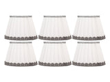6 Pcs Small Lamp Shade Clip On Type Fabric Lampshade Modern Simple E14 Candle Bulb Lamp Cover V1294-YM0703-3119230010911