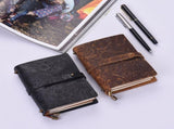 Leather Vintage Embossed Pattern Travel Journal Notebook Lined Blank Grid Paper Diary Refillable V1259-DP01-A-2751