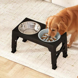PaWz Elevated Dog Bowls 2 Stainless Steel Bowls and 1 Slow Feeder Bowl PT1282
