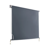 Instahut 2.4X2.5M Outdoor Blinds Awning Roll Down Canopy Retractable Outdoor Blinds Window Shade AWN-B-DOWN-PS-24-GREY