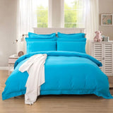 1000TC Tailored Queen Size Light Blue Duvet Quilt Cover Set V493-Q-10