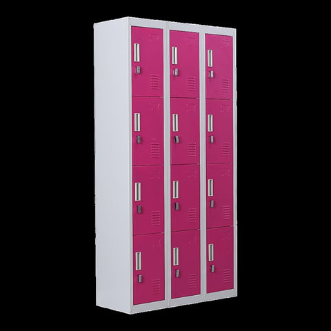 12-Door Locker for Office Gym Shed School Home Storage - Padlock-operated V63-838901