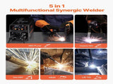 Pro MIG Welder, 200Amp Pluse Mig Welding Machine, 5-in-1 Synergic Welder Machine MIG Pluse/Gas V952-MIGYXHJ5H120FDVK3V3