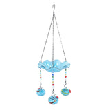 Hummingbird Feeder Bird Bath Outdoors 2 In 1 Hanging Solar Bird Bath Fountain with 3 Feeder Pots V1294-YM0901-3111240133311