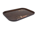 Bamboo Tea Tray Japanese Simple Novel Beautiful Resin Walnut Tea Tray for Home UseRounded Square V1294-YM0715-3118210341015