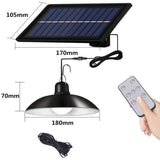 Solar Chandelier 30 LED Retro Bulb Light with Remote Control 3 Brightness Levels White Light IP65 V1237-ZY-522-0038