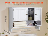 Bathroom Wall Cabinet, 2 Doors and Adjustable Shelf, Over the Toilet Storage Medicine Cabinet Wall V952-DMJG2JYJGBSPJ9VYN001V0